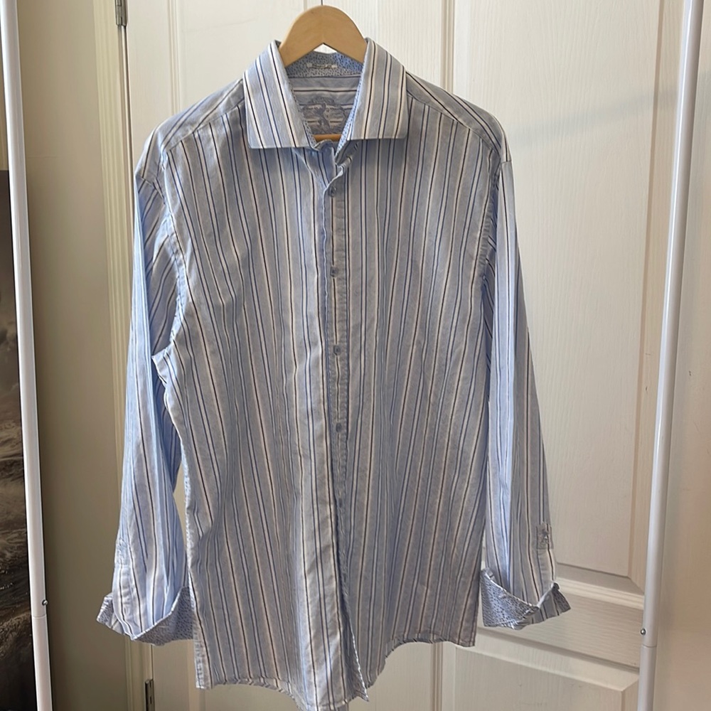 Mens Bugatchi XL Shaped Fit long sleeved shirt. Excellent condition.